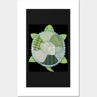 Turtle #1 on Black Posters and Art